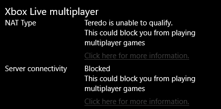 xbox connectivity is blocked and nat is strict, i can't play forza horizon 4 multiplayer. [​IMG]