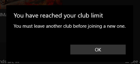 Club Limit Reached [​IMG]