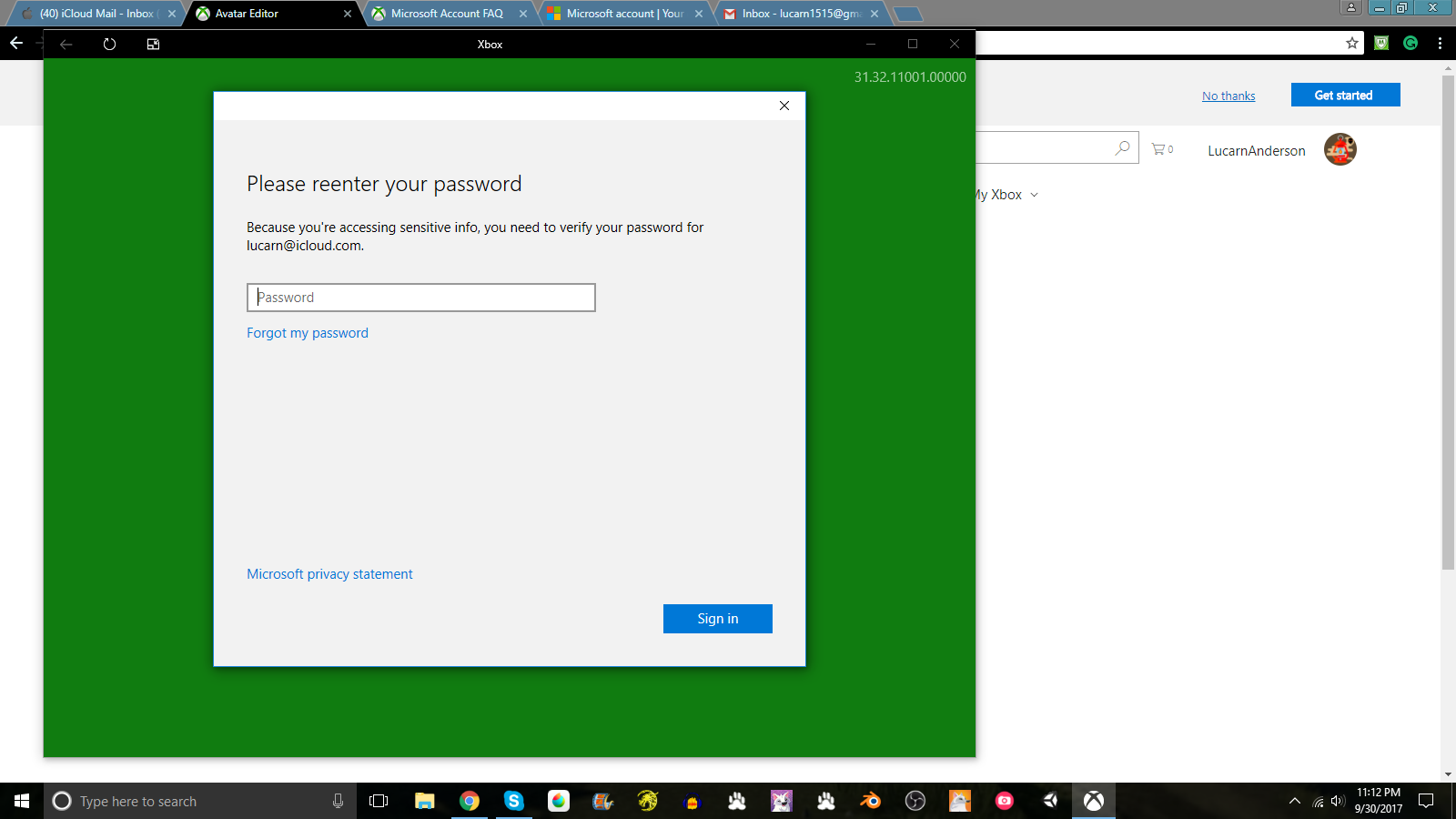 Cant log into Xbox Windows 10 account [​IMG]