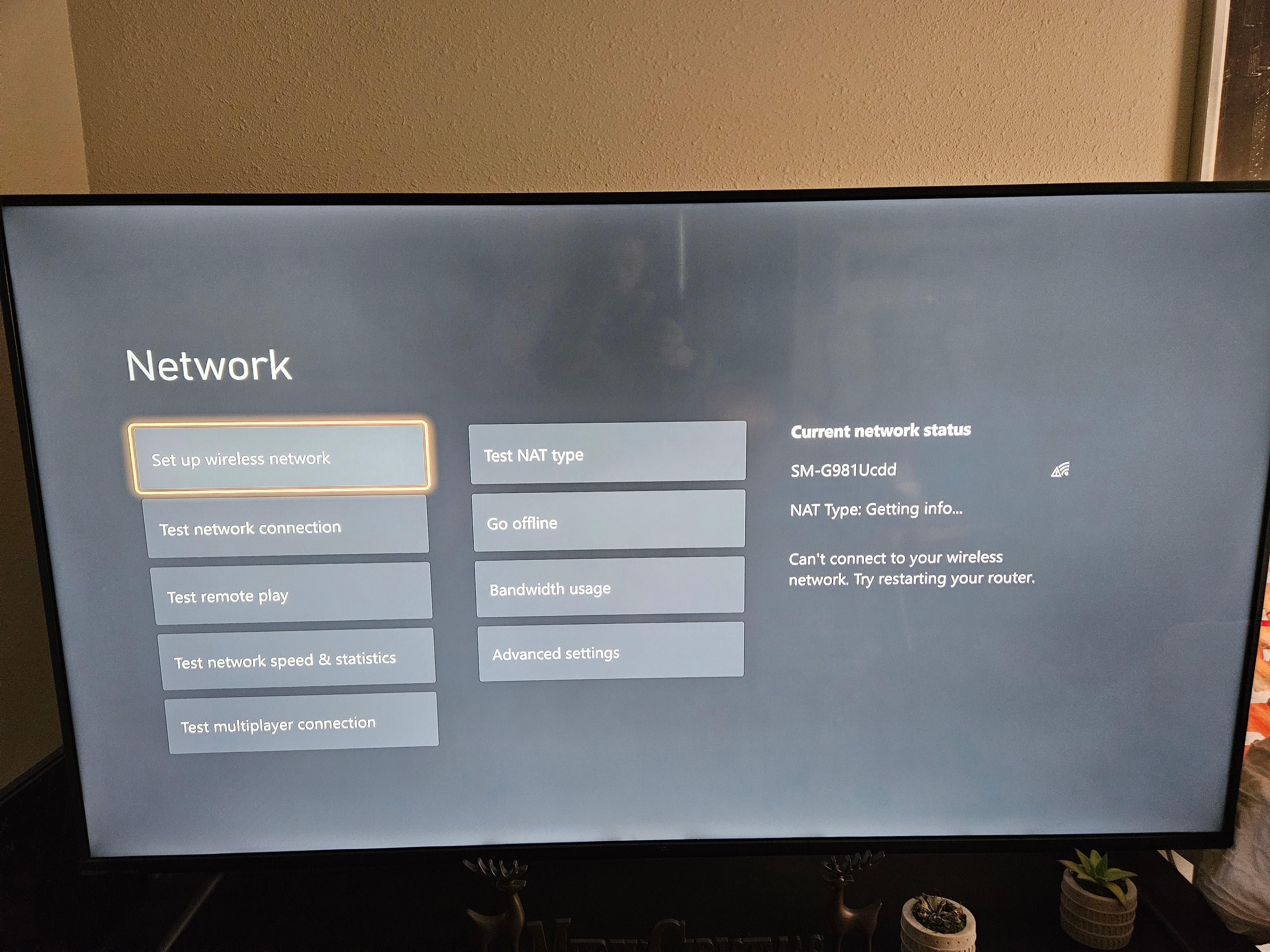 My xbox series x wont even load wifi networks, am i missing something? [​IMG]