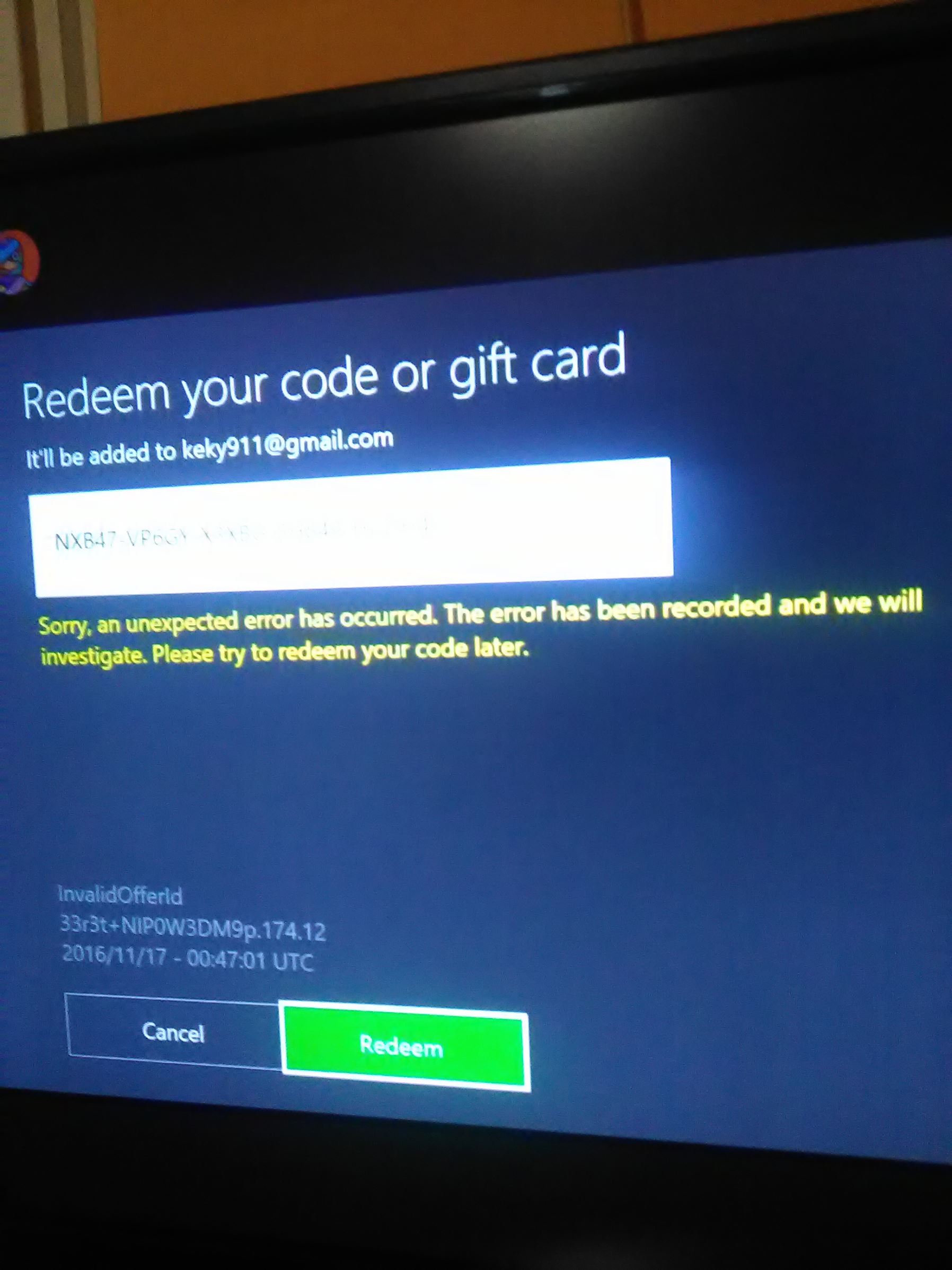 Cant reedeem ea access code [​IMG]