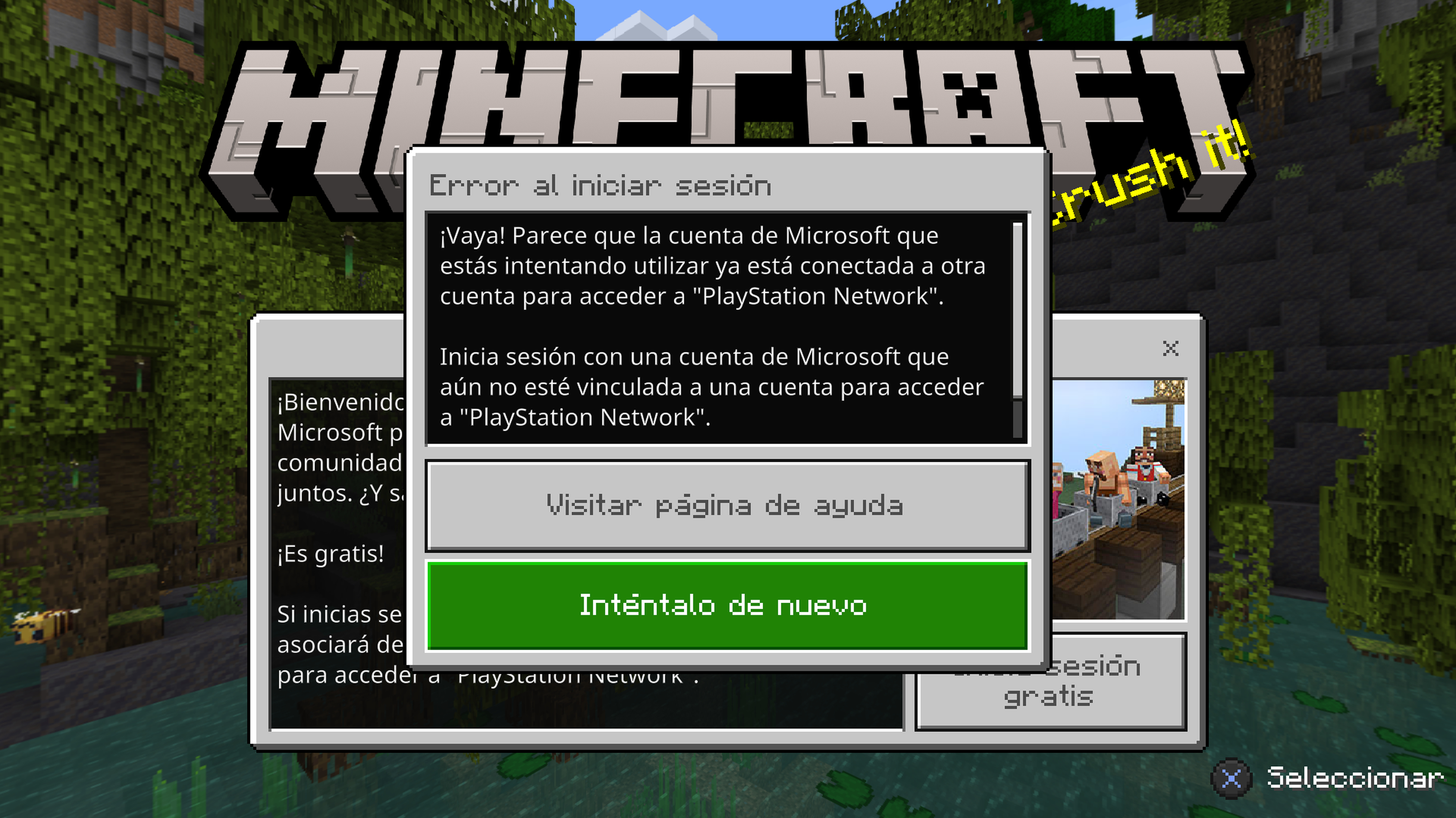 Why Can't I sign in ps5 minecraft? [​IMG]