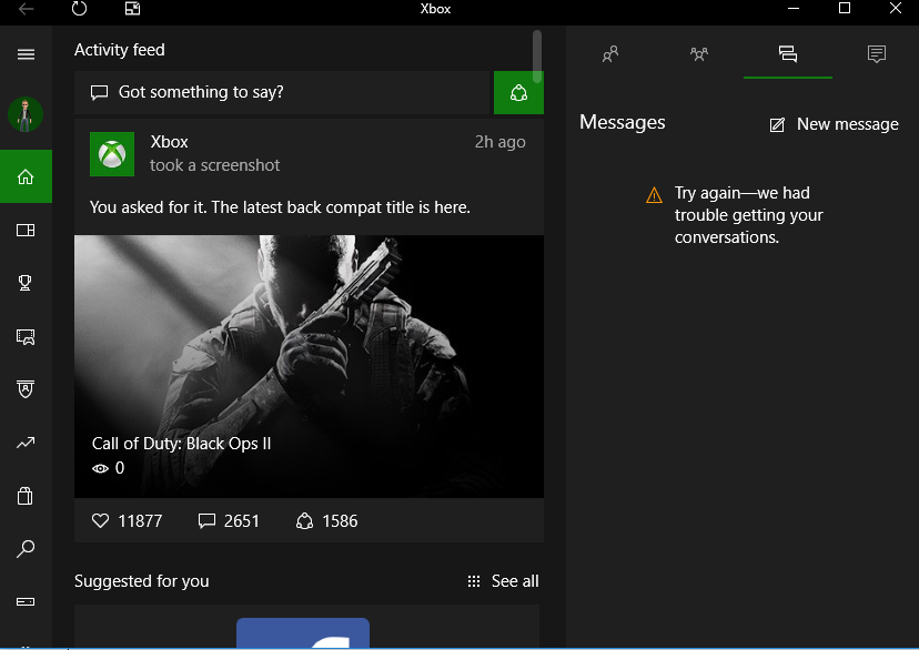 Xbox Chat Won't Load for me ? [​IMG]