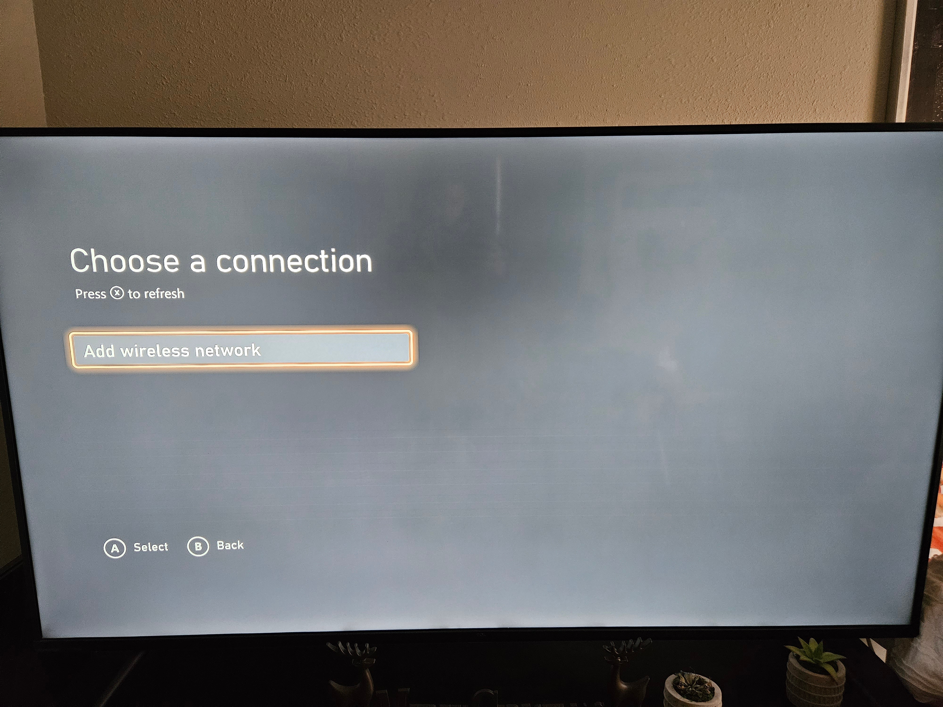 My xbox series x wont even load wifi networks, am i missing something? [​IMG]