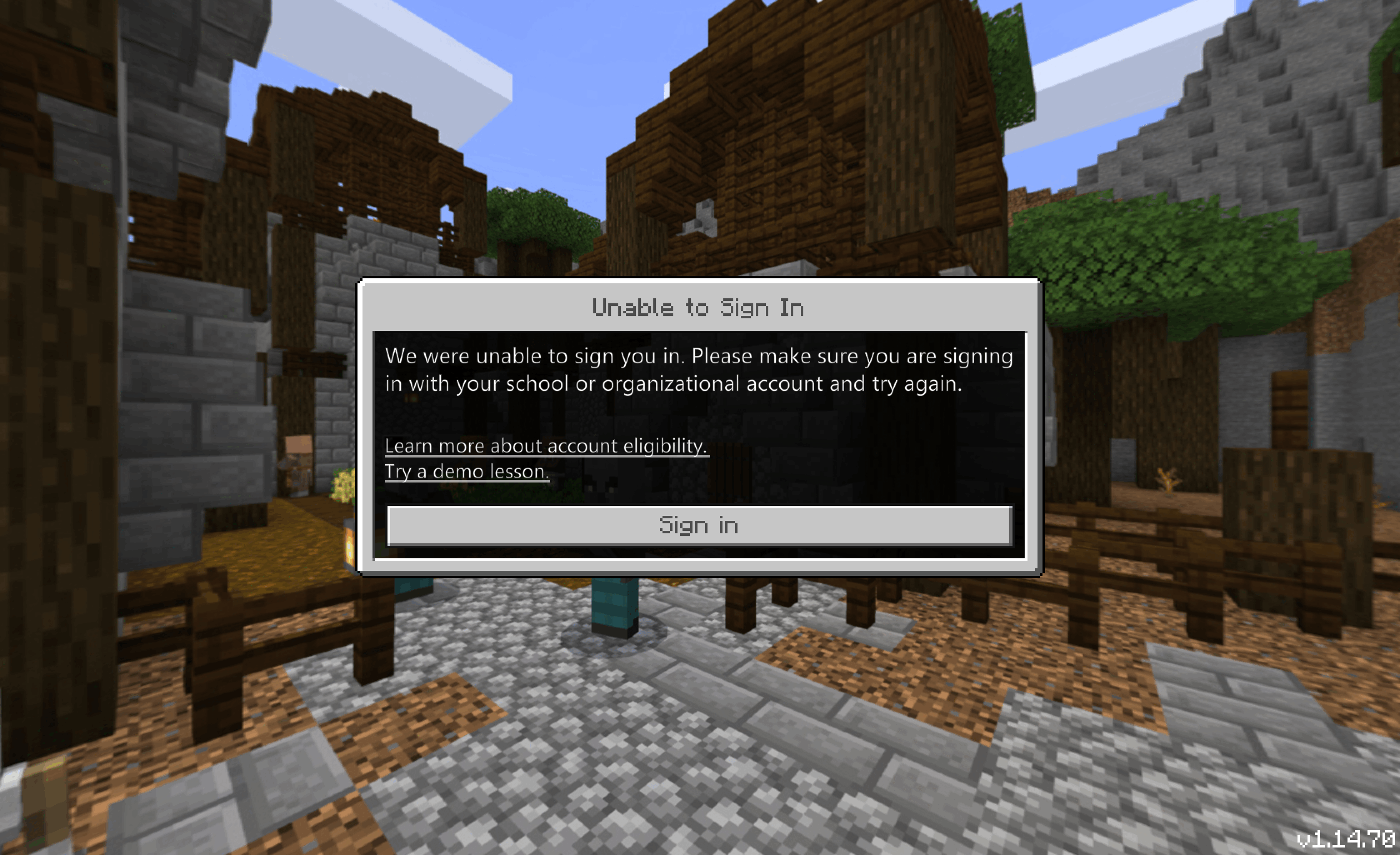 Cannot sign in to Minecraft: Education Edition [​IMG]