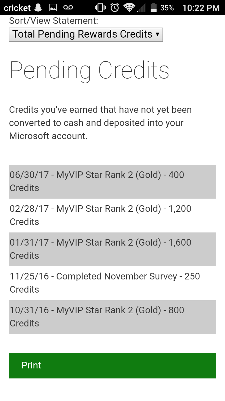 Xbox Live Rewards Program [​IMG]