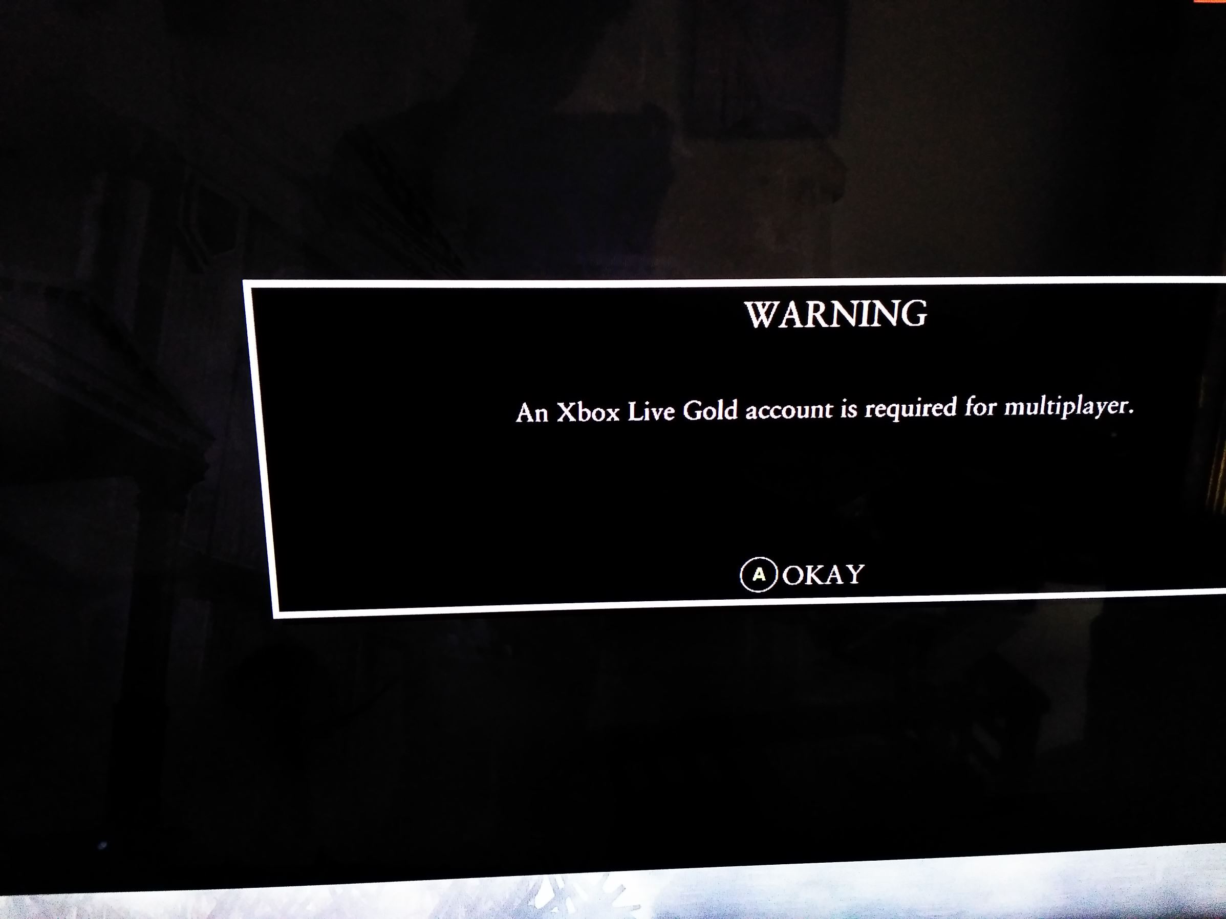 I can't play multiplayer.It Says "You must have an xbox live gold membership", which I already ... [​IMG]