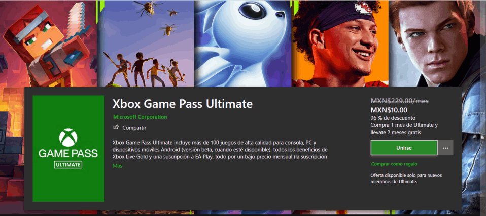 Promoción Xbox Gamepass Ultimate 10 pesos me da error al intentar comprarla [Xbox Game Pass... [​IMG]