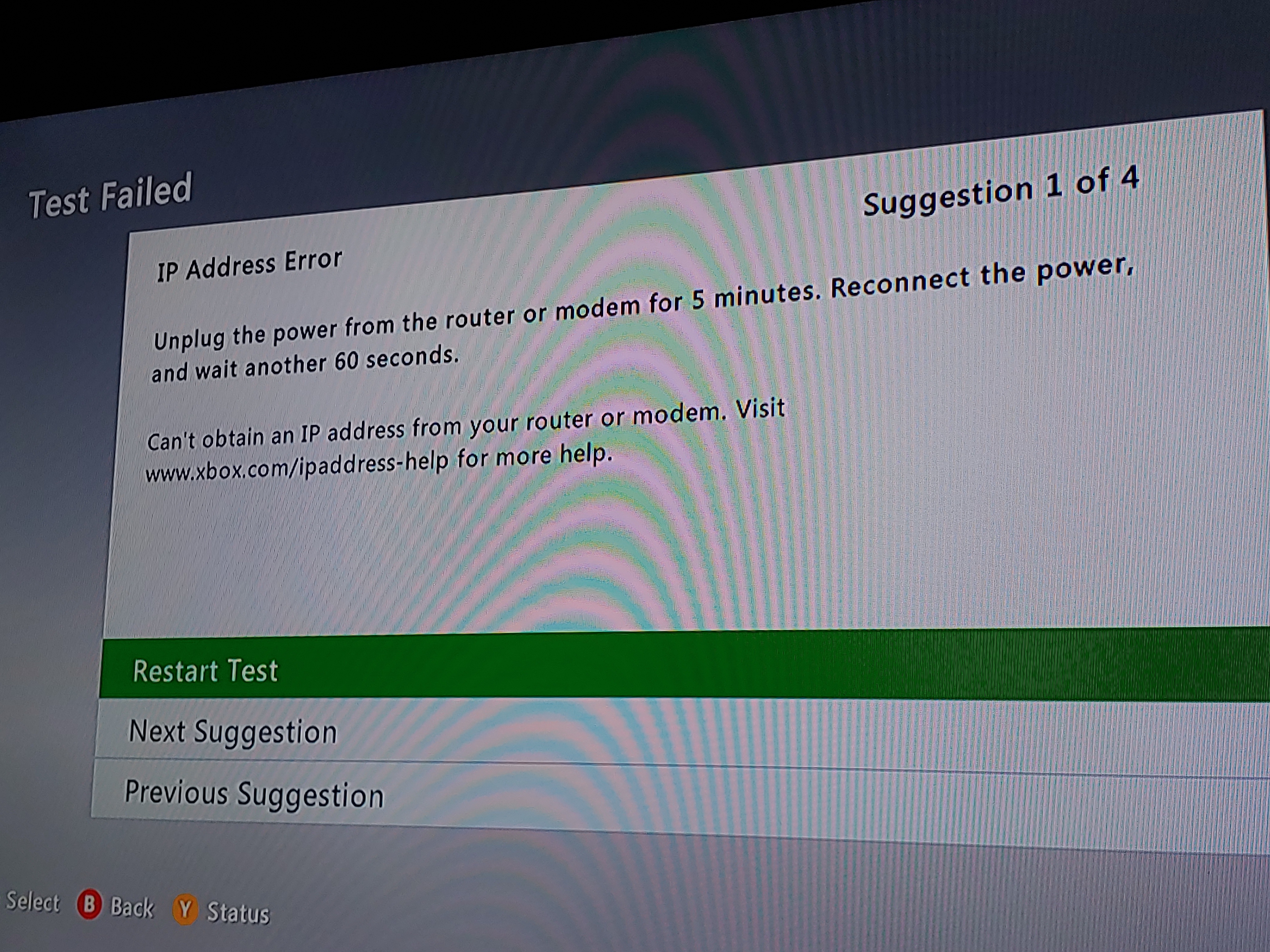 Xbox 360 not connecting to xbox live via ethernet cable and wifi extender [​IMG]