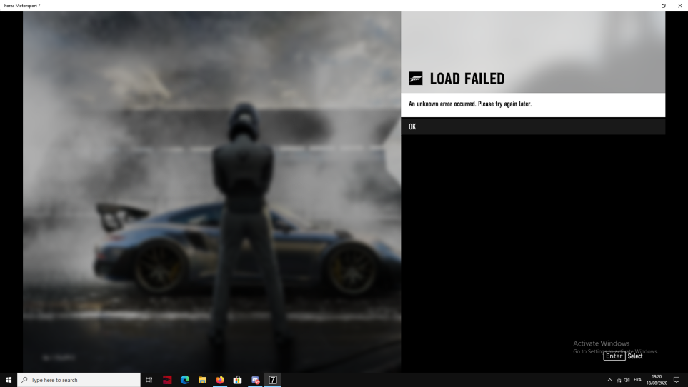 need advice for error message Forza motorsport 7 [​IMG]