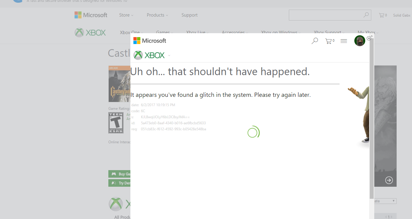 Getting an error message while trying to buy a game [​IMG]
