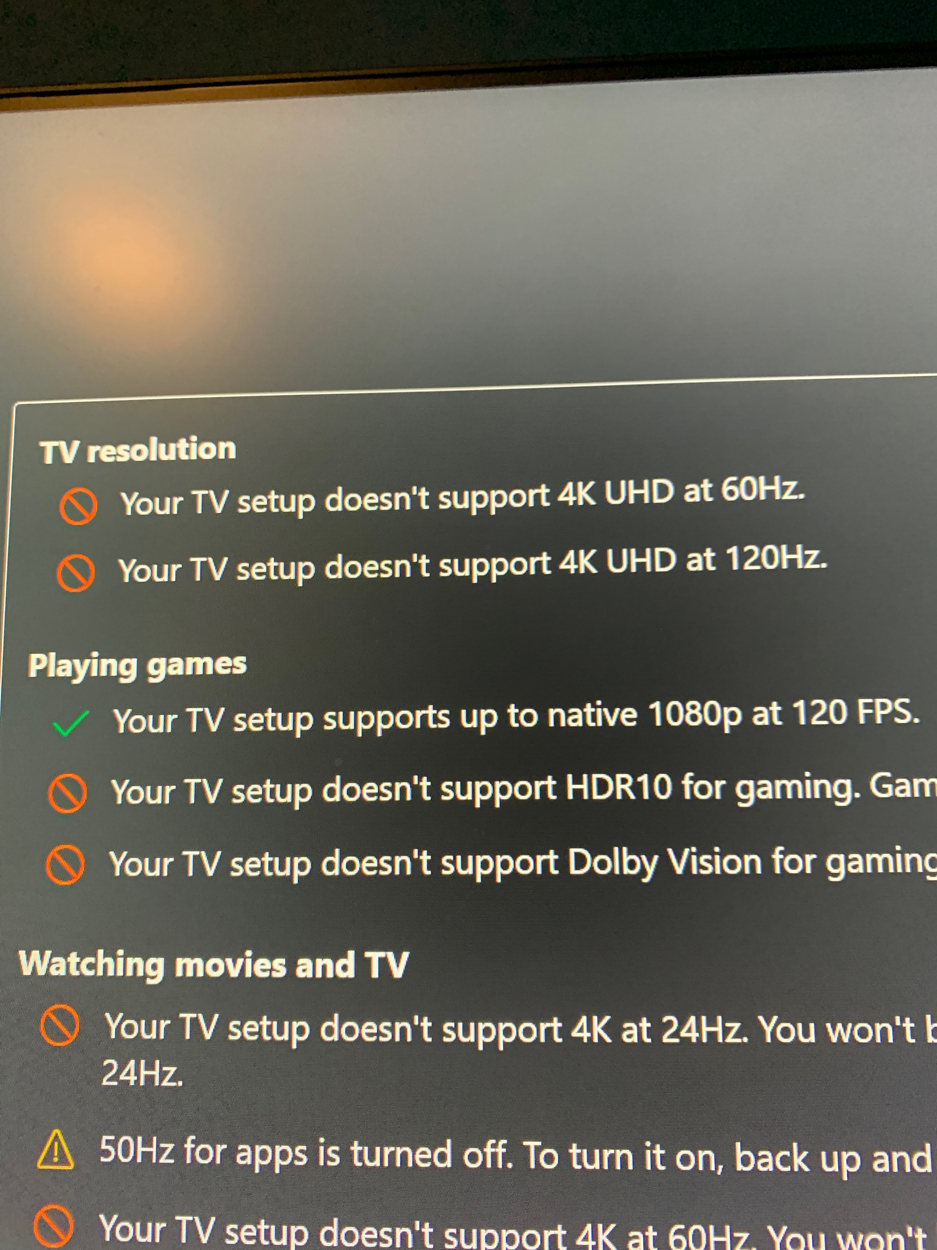 When I change to 120hz it just reverts back 60hz [​IMG]