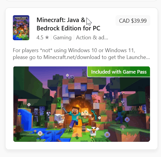 Can I buy Minecraft for PC with a xbox gift card? [​IMG]