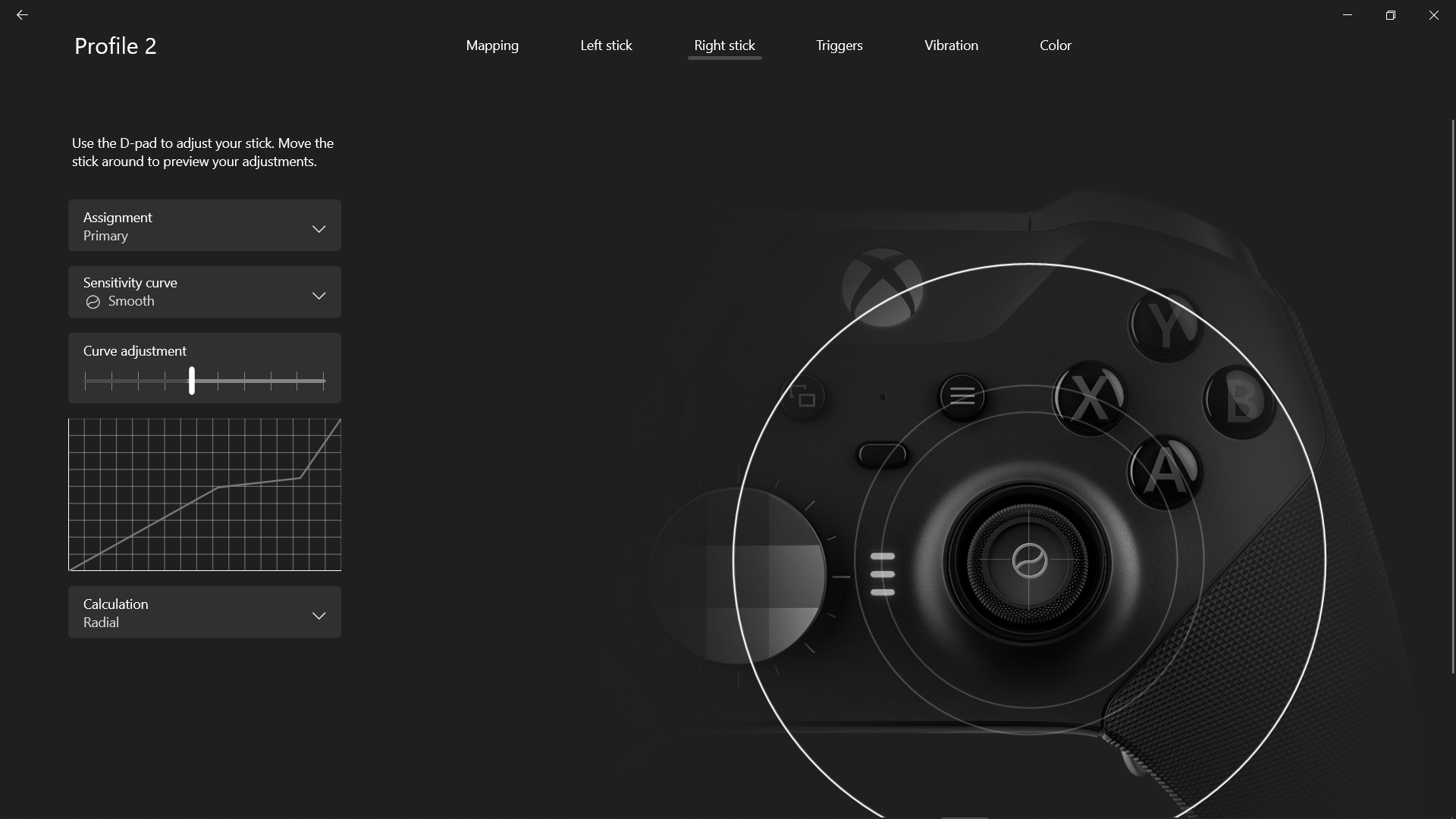 Where can I invert the x or y-axis for the analog stick on the Xbox Elite Series 2... [​IMG]