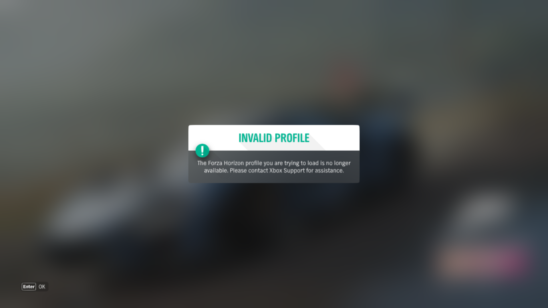 Forza Horizon 4 ......INVALID PROFILE [​IMG]