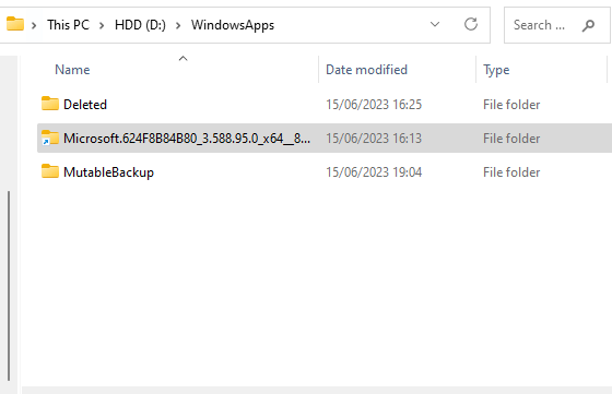 Why a game which I downloaded from Microsoft store is installed at 2 different folders at... [​IMG]