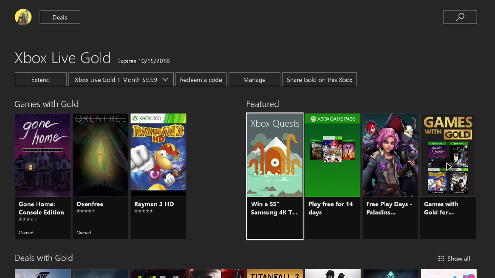 Unable to access the XBOX "Quests" Feature. [​IMG]