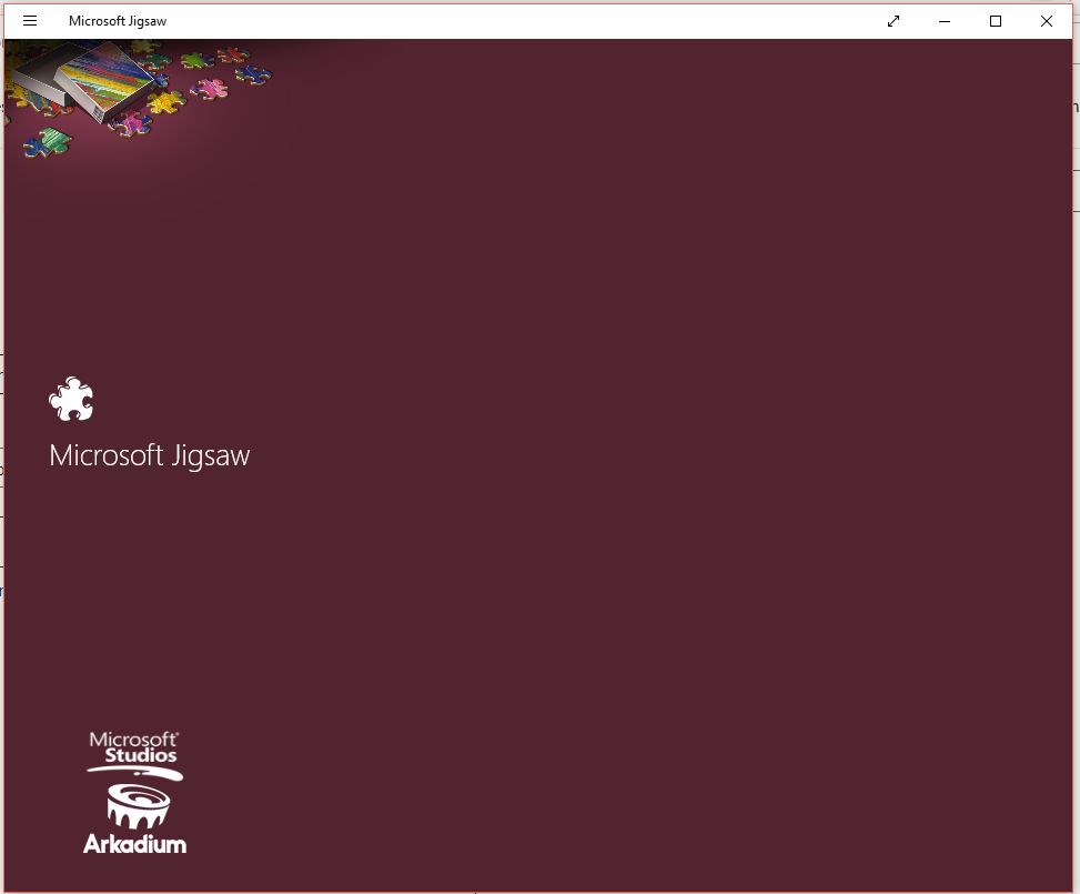 Microsoft Jigsaw will not load beyond the splash screen [​IMG]