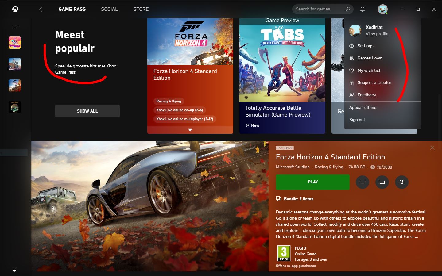 Xbox beta app stuck in wrong language [​IMG]