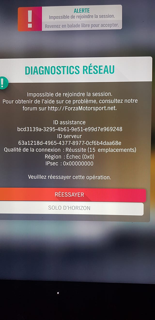 network diagnostics ;( ! 0X000000 Please and me! Forza horizon 4 PC [​IMG]