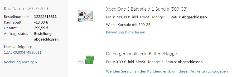 50.000 Rewards for buying a Xbox One S Bundle - MS Support reference 1367578910 [​IMG]