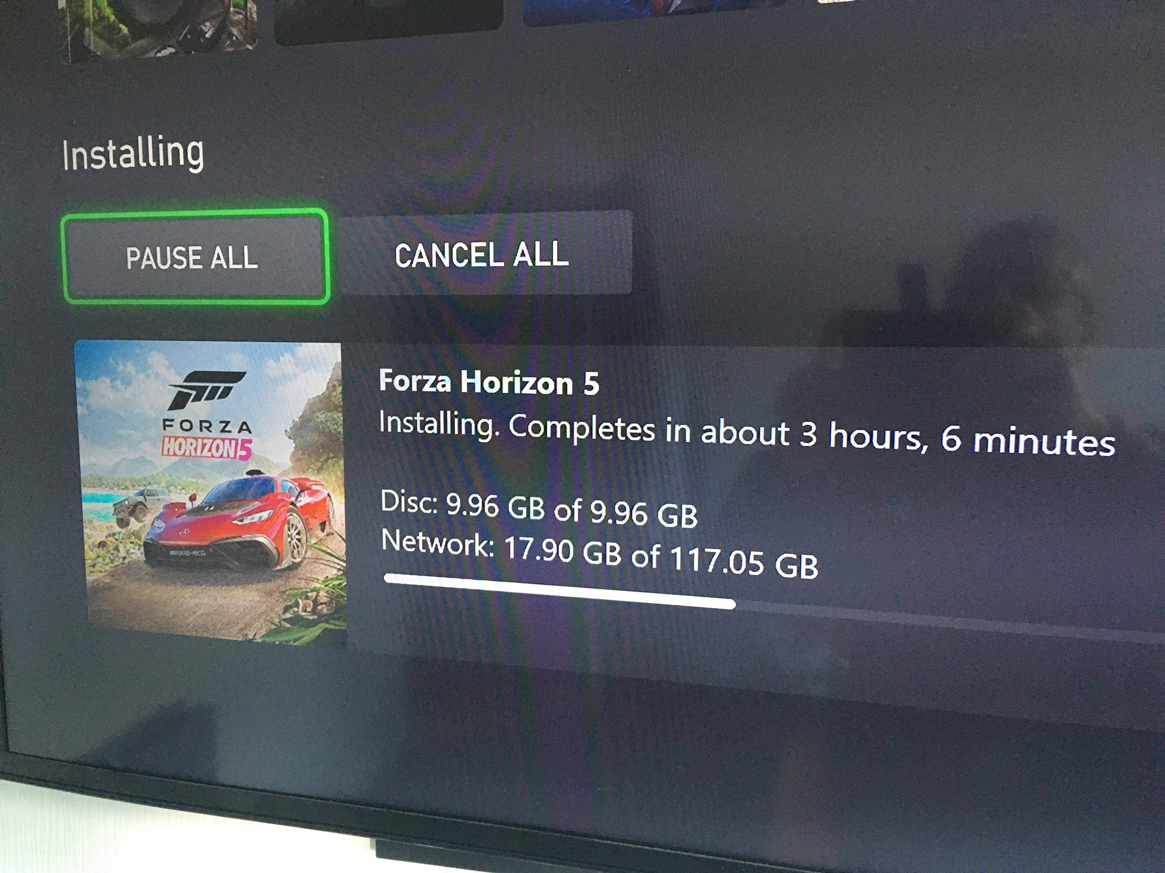 forza horizon 5 won't install xbox one