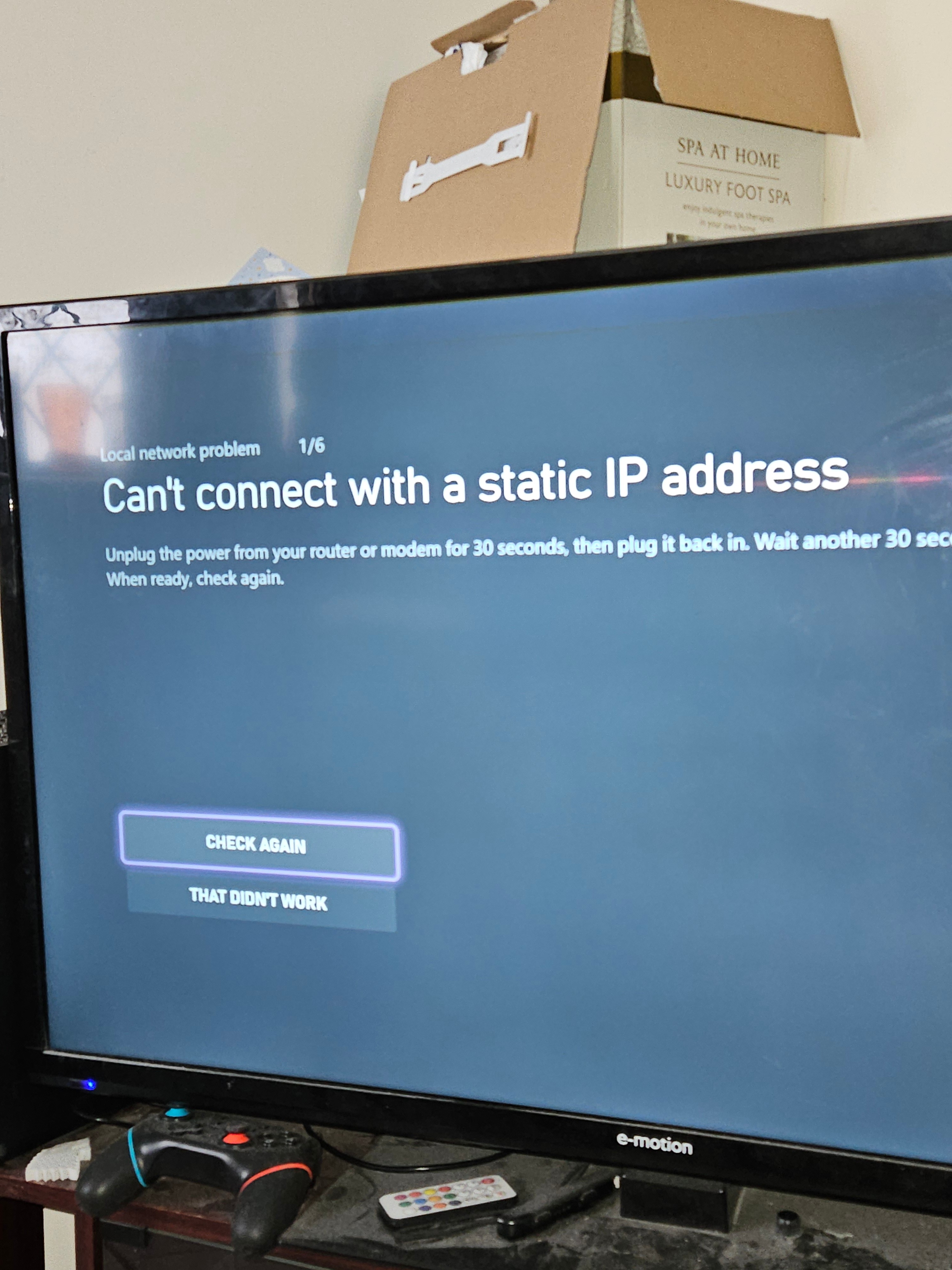 Static IP address problem on Series X [​IMG]