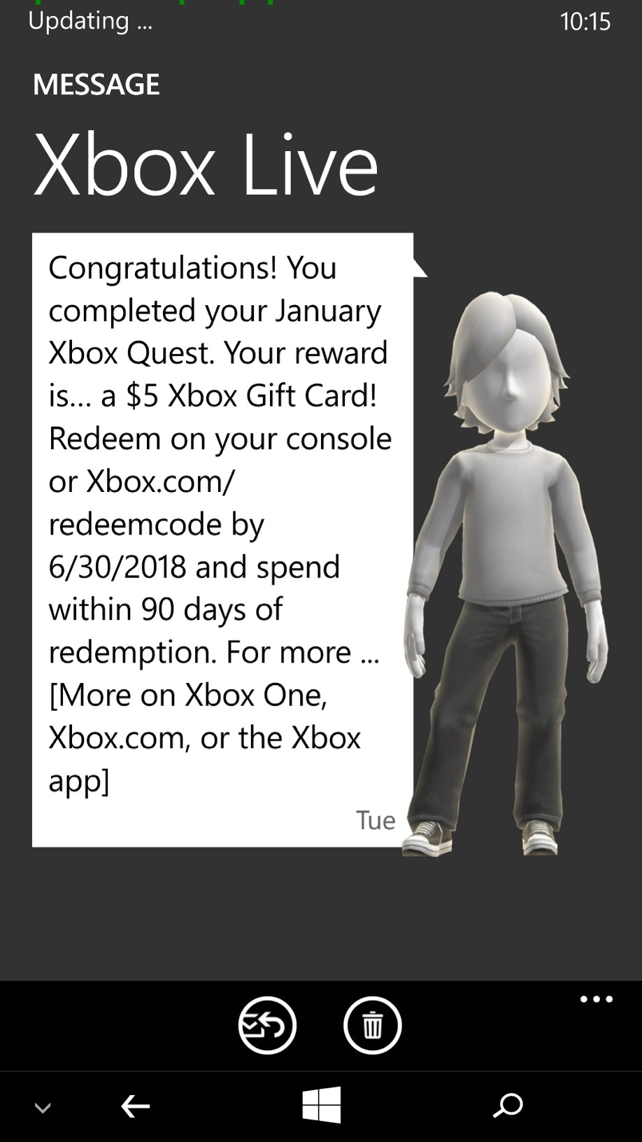 January Xbox Quest Reward issue [​IMG]